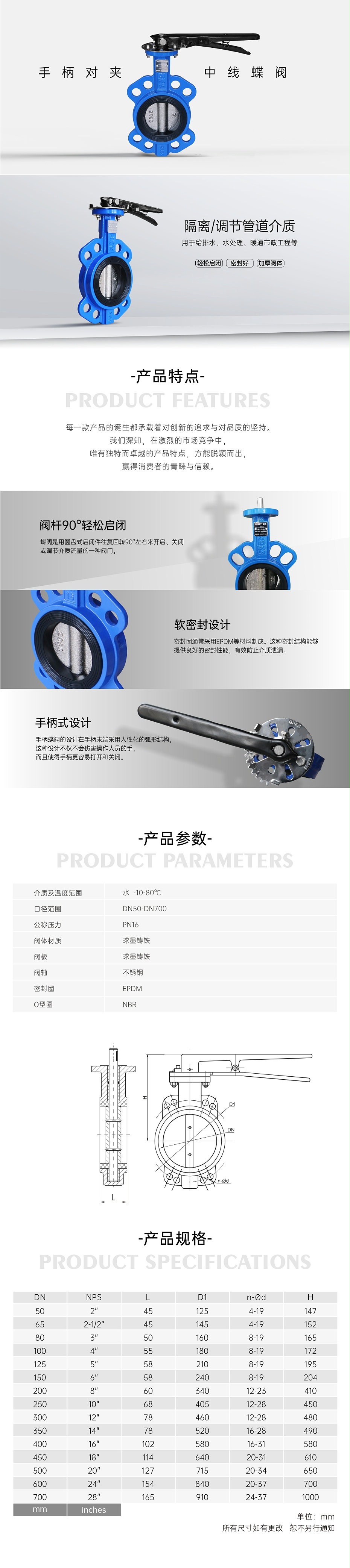 艾德默D71X對夾中線蝶閥詳情頁