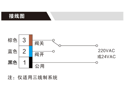 艾德默三線制電動二通閥（AFPQ系列）接線圖